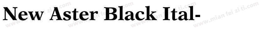 New Aster Black Ital字体转换